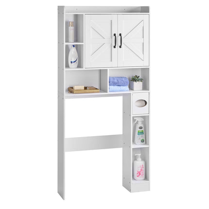 Over Toilet Storage Cabinet, 168 cm, Double Door, White