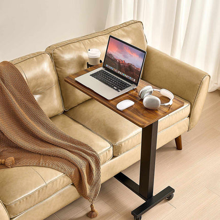 Overbed Table, Electric Height Adjustable Rolling Laptop Desk