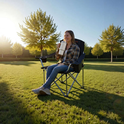 Oversized Camping Chair, 350 lb Capacity, Cup Holder
