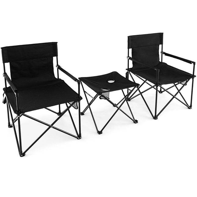 Oversized Camping Chairs with Table & 2 Drink Holders & Storage Bag Folding Chairs