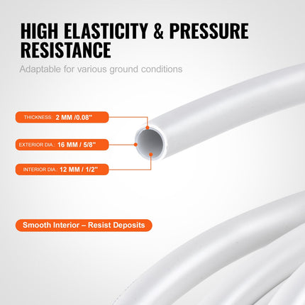 PEX-AL-PEX Tubing, 200 m Roll, 16 mm, Oxygen Barrier