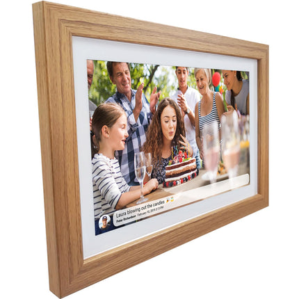 PFF-1543LW 15.6” FULL HD digital Wi-Fi photoframe with FRAMEO photo software and wooden frame