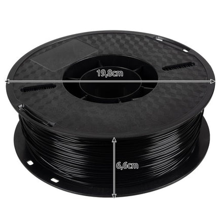 PLA 3D filament 1kg 1.75mm - black Malatec 22040