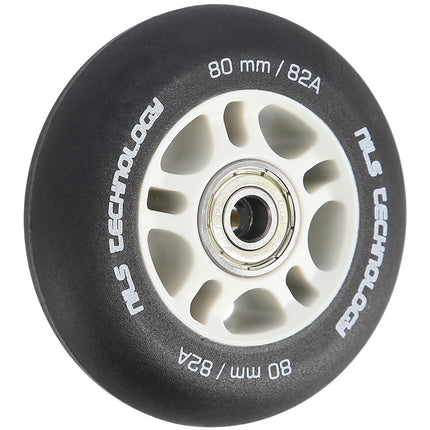 PU 80x24 Black Mat Wheels (4) + ABEC-9 Bearings (8) Set