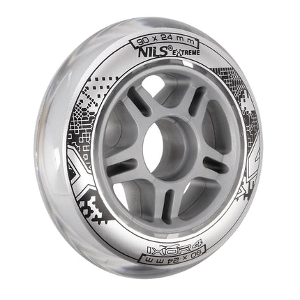 PU 82A Clear Skateboard Wheels, 90x24mm, 4 Pack