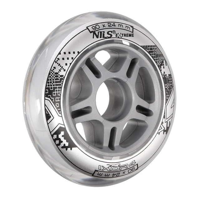 PU 82A Clear Skateboard Wheels, 90x24mm, 4 Pack