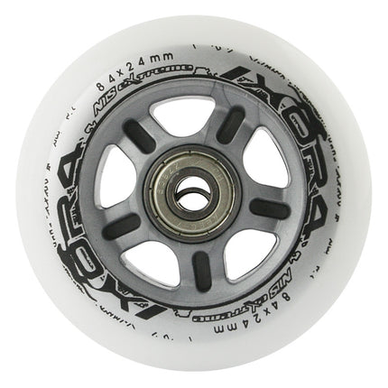 PU 84x24 82A Black Skate Wheels & ABEC-9 Bearings Set