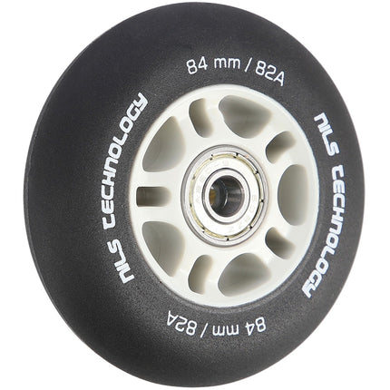 PU 84x24 82A Black Skate Wheels & ABEC-9 Bearings Set