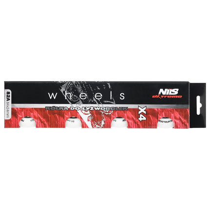 PU 84x24 White Wheels, 82A Hardness, 4 Pack