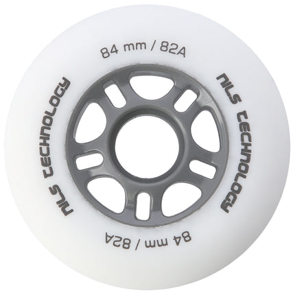 PU 84x24 White Wheels, 82A Hardness, 4 Pack