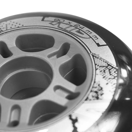 PU 90x24 82A Black Skate Wheels (Set of 4)