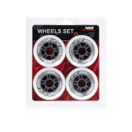 PU 90x24 82A White Wheels, Set of 4