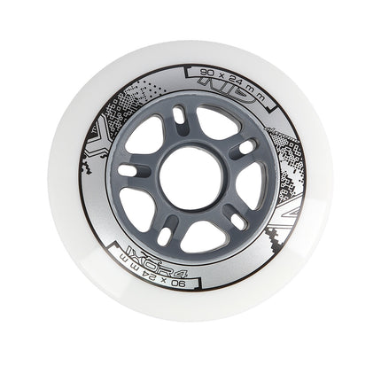 PU 90x24 82A White Wheels, Set of 4