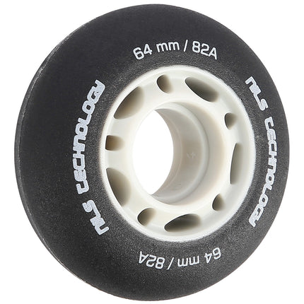 PU Black 82A Wheels, 64x24mm, Set of 4