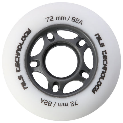 PU Wheels 72x24 White 82A, Set of 4