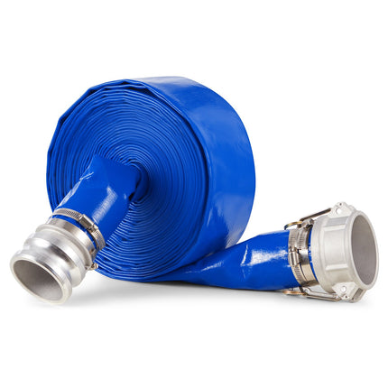 PVC Backwash Hose 3 In x 50 Ft with Camlock and Clamps