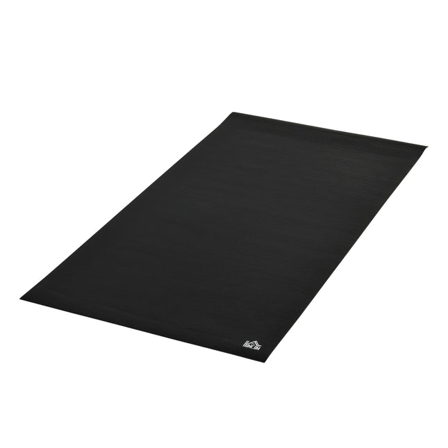 PVC Floor protection mat for exercise equipment - Black, 180x90cm
