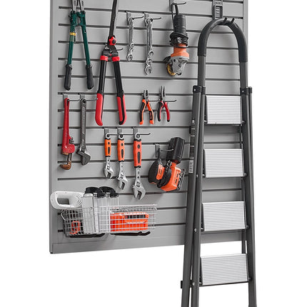 PVC Slatwall Panels 4x4 ft, Grey, 4-Pack, Garage