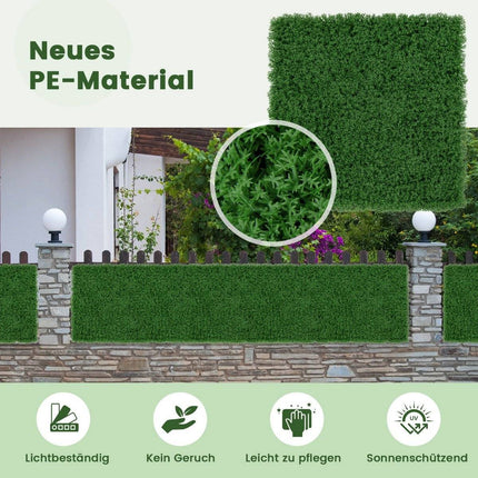 Pack of 12 plant walls 50.5 x 50.5 cm artificial moss wall connectable dark green