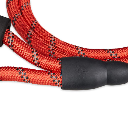 Padded dog leash red 150 cm