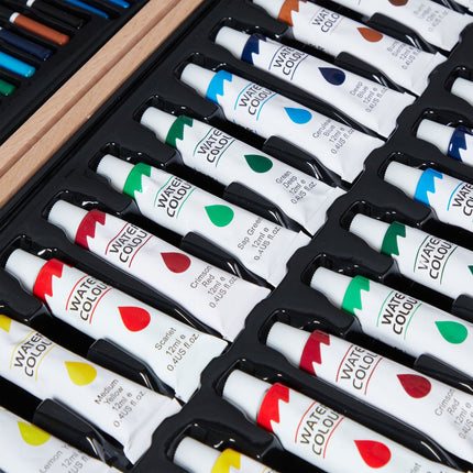 Paint box in wood 45 parts