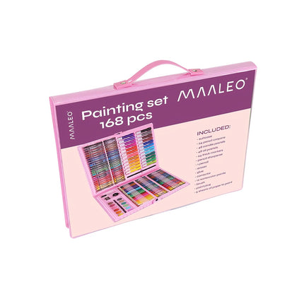 Painting kit in a case 168 pcs pink