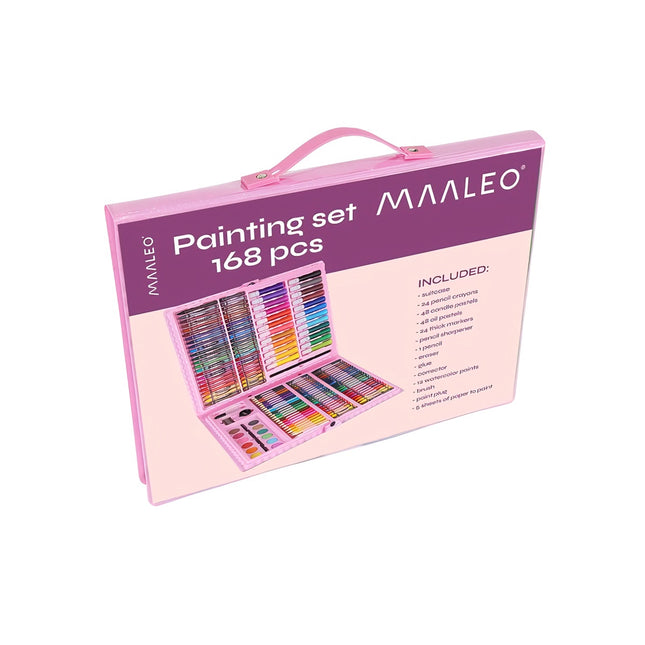 Painting kit in a case 168 pcs pink