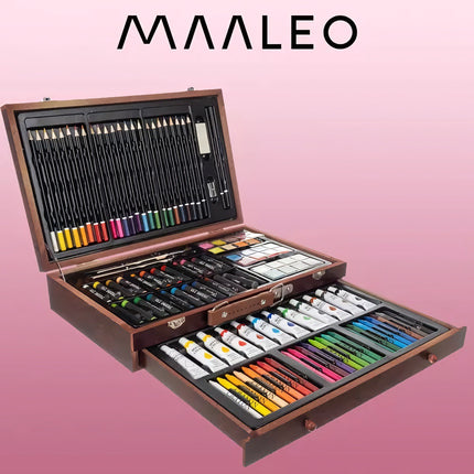 Painting set in a suitcase - 130 pcs Maaleo 21644