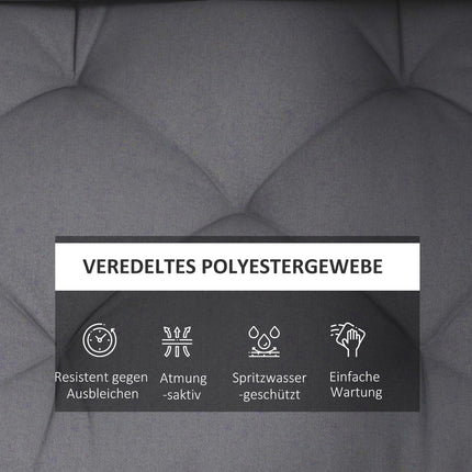 Outdoor pallet cushion set, UV protected, dark grey