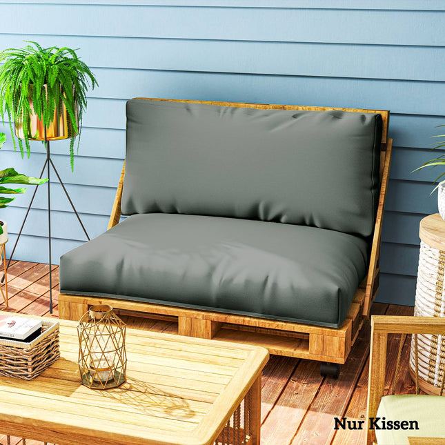 Pall Furniture Cushions Set, Dark Grey, 120x80x20 cm
