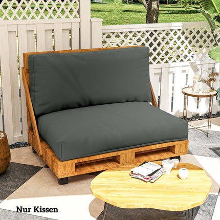 Pall Furniture Cushions Set, Dark Grey, 120x80x20 cm