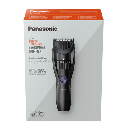 Panasonic Beard Trimmer Wet/Dry with 20 Length Settings, 0.5–10 mm, Black