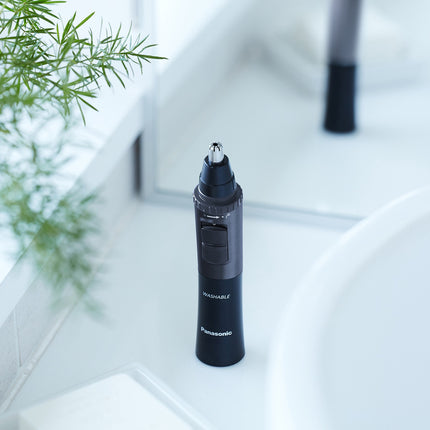 Panasonic Nose and Ear Trimmer with Hypoallergenic Blades, Washable, Grey/Silver