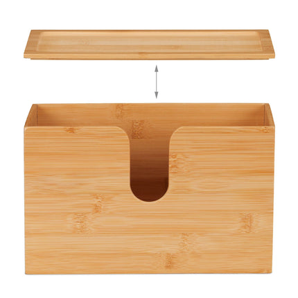 Paper Towel Dispenser Bamboo With Lid
