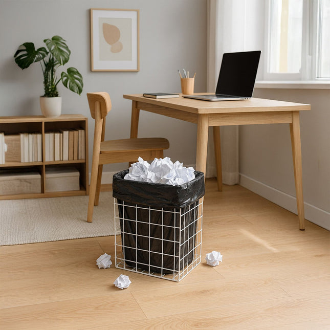 Paper Waste Bin, Wire, 25L, Office/Home Use