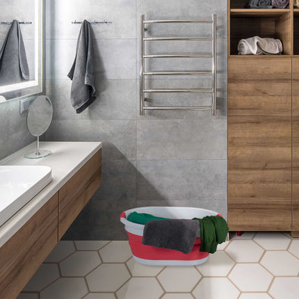Paper basket for bathroom 3 l with bamboo lid