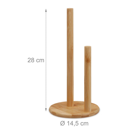 Paper towel holder with roll-off stop