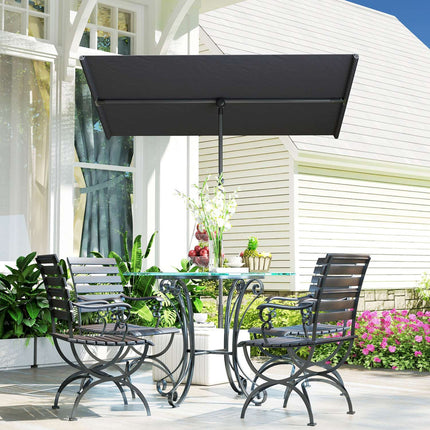 Rotatable garden parasol - adjustable height, sun protection