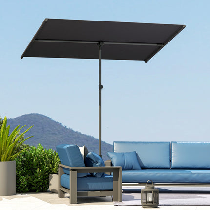 Rotatable garden parasol - adjustable height, sun protection