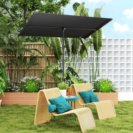 Rotatable garden parasol - adjustable height, sun protection