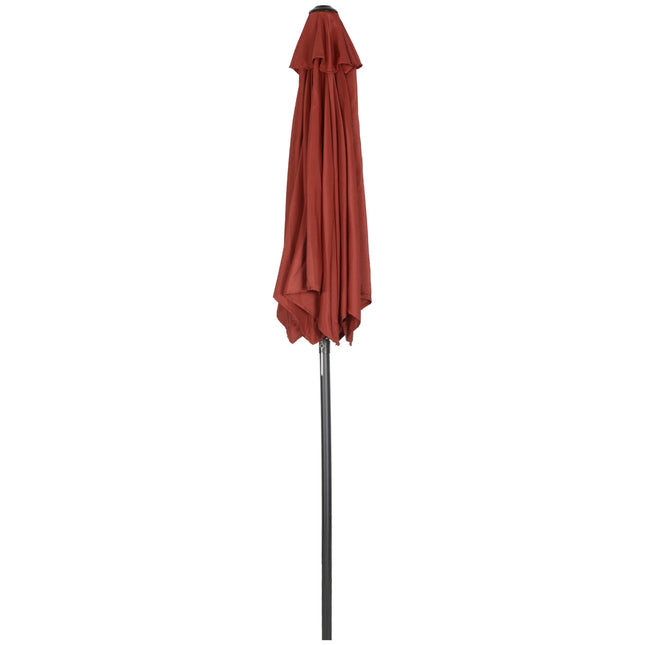 Rotating windproof parasol Ø196 cm - Burgundy sun protection