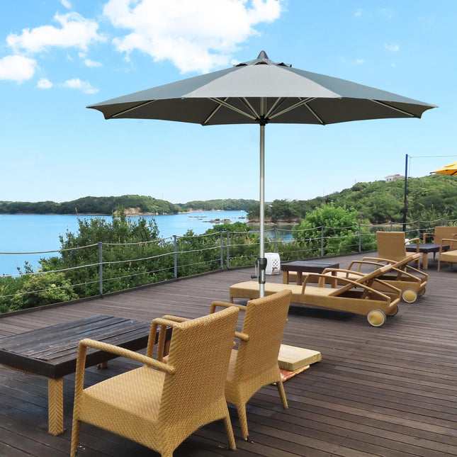 Balcony Market Umbrella, 2.7M sun protection, dark grey