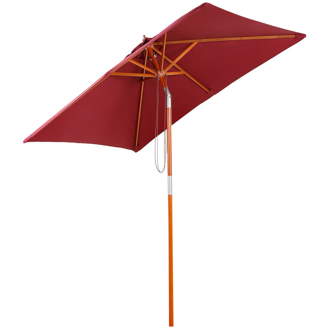 Cantilever balcony umbrella, spruce, adjustable, burgundy