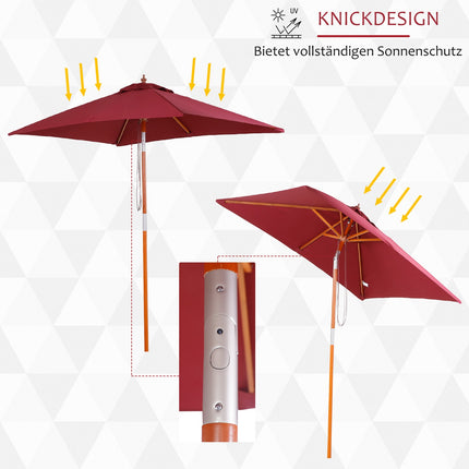 Cantilever balcony umbrella, spruce, adjustable, burgundy