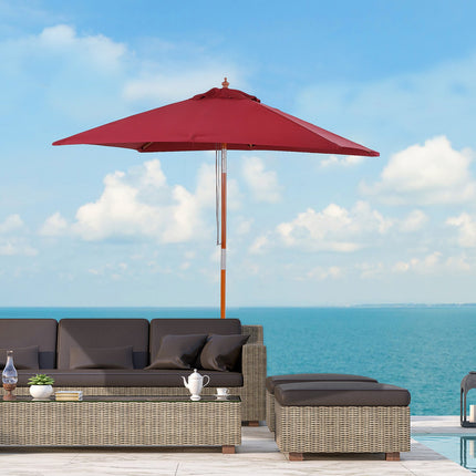Cantilever balcony umbrella, spruce, adjustable, burgundy