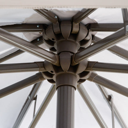 Cantilever parasol, 2.67m, double roof, polyester grey