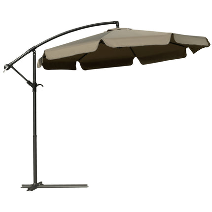 Cantilever Parasol Umbrella with crank, sun protection 2.65m