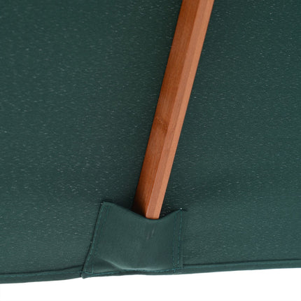 Adjustable folding garden umbrella, spruce, green 200x150x230 cm