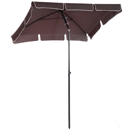 Garden parasol Umbrella, UV protection, Coffee/Black