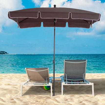 Garden parasol Umbrella, UV protection, Coffee/Black